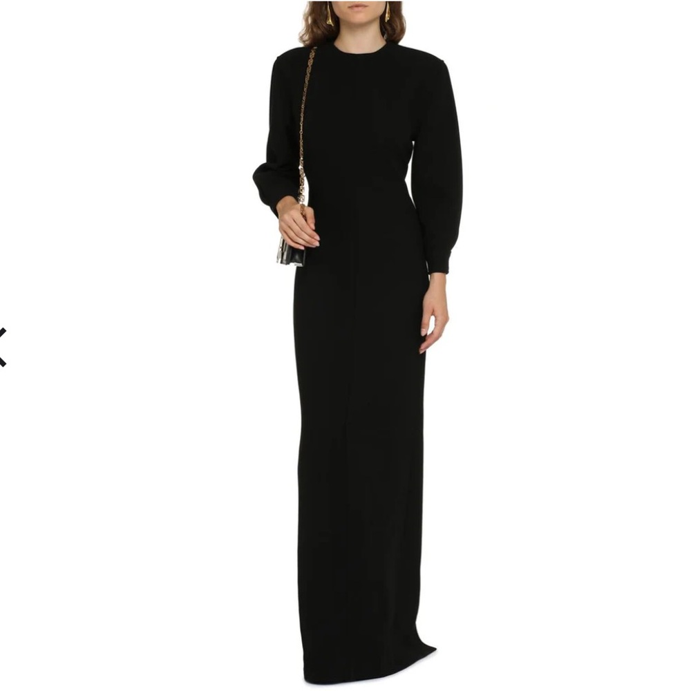 SAINT LAURENT Black Maxi Dress Open Back - size 34 or US 2